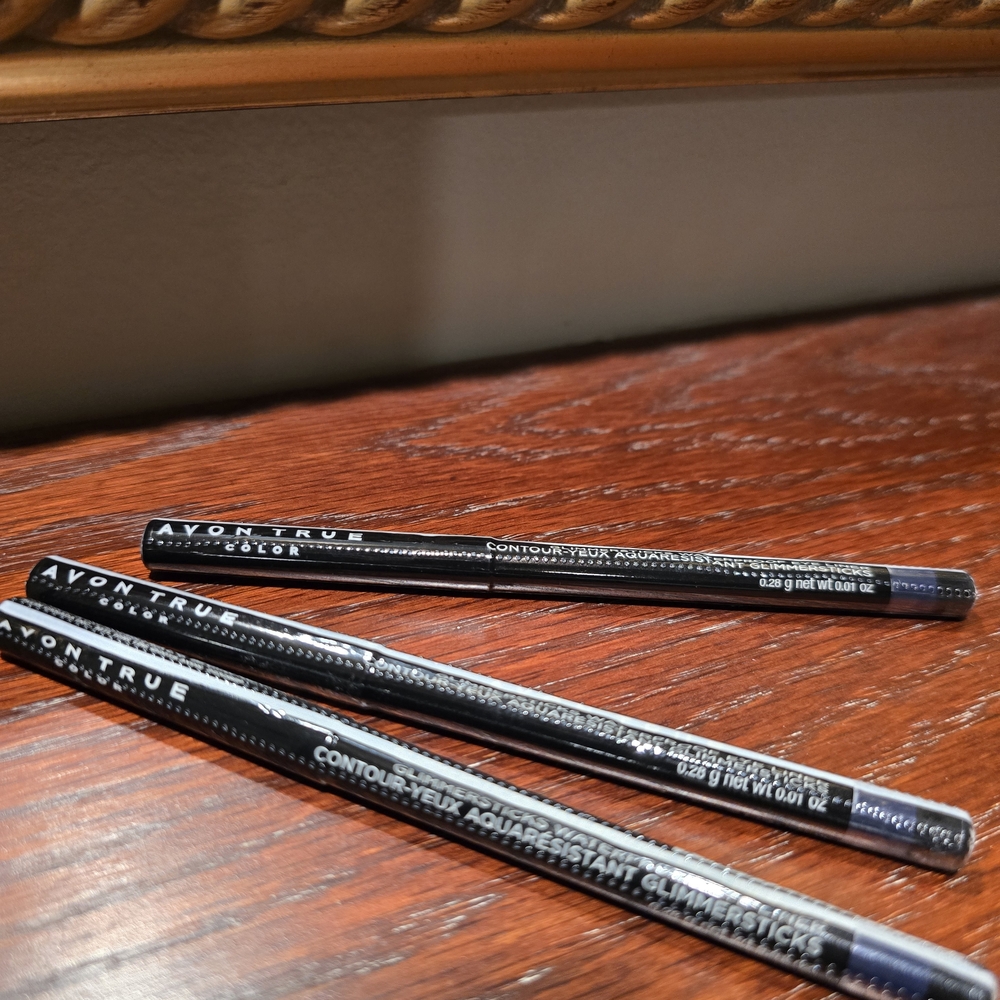 AVON True Color Glimmerstick Waterproof Eyeliner - MIDNIGHT BLUE (Set of 3)